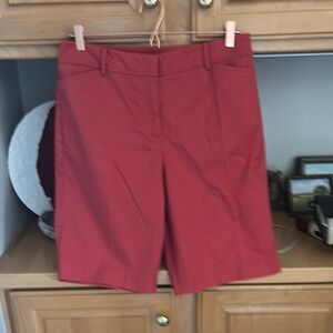 Talbots Red Bermuda Shorts Classic Tailored Style
